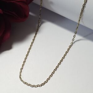 Vintage Gold Tone Chunky Oval Link Chain Necklace 20" Long